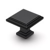 Ravinte 25 Pack 1-3/16 Inch Matte Black Kitchen Square Cabinet