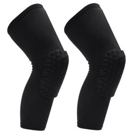 Shanrya Rodilleras Gym, Tela de Microfibra, Cinta Antideslizante Alargada, Rodillera de Panal de Baloncesto Unisex Rodilleras De Compresion (L para 175‑185 CM Altura)