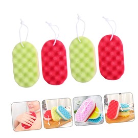 NOLITOY Elderly-friendly Bath Loofah Wear-resistant Shower Tool Portable Body Scrubber Set Bath Accessory