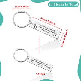 24 PCS Religious Faith Gift Bible Verse Gift for Women Men Inspirational Keychain Gift First Communion Gift Christening Gift Keychain Mother's Day Christian Gift Birthday Gift for Godson Goddaughter