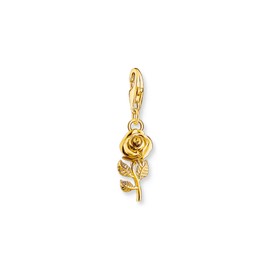 THOMAS SABO Women's Charm Pendant Rose Gold-Plated 925 Sterling Silver 750 Yellow Gold Plating 2077-413-39, Sterling Silver, None