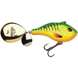 Berkley Pulse Spintail XL Fishing Lure, Double Blade Spinnerbait for Pike, Perch, Zander, Predator Fishing Gear with Durable ABS Body, Vibrant Colors, Freshwater Spinner Bait, 8cm, Firetiger