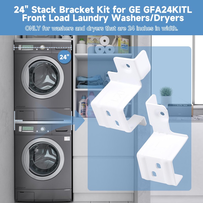 unrulysoul 24" Stack Bracket Kit for GE GFA24KITL 24 Inch