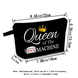 MoCaliduccious Slot Machine Themed Presents for Casino Gambler Casino Lovers Gift Makeup Bag Slot Machine Christmas Birthday Gift for Gambling Lovers Friends Travel Pouch (Black)