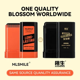 MLSMILE 2PCS Hair Color Stick,Safe Convenient Waterproof and Sweat-Proof Comb Hair Dye Cream,Black Portable Hair Colouring,2-in-1 Color Correction Stick with Comb to Cover Gray and White Hair
