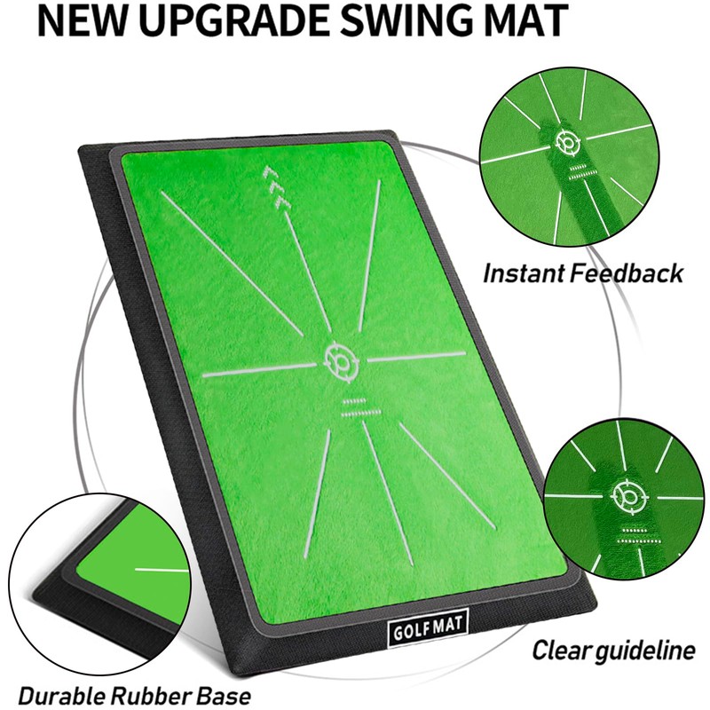 Golf Trace Strike Pad with 2 x Surface Flannelette Path
