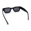 Small Thick Beveled Horn Rim Rectangle Plastic Mod Fashion Sunglasses