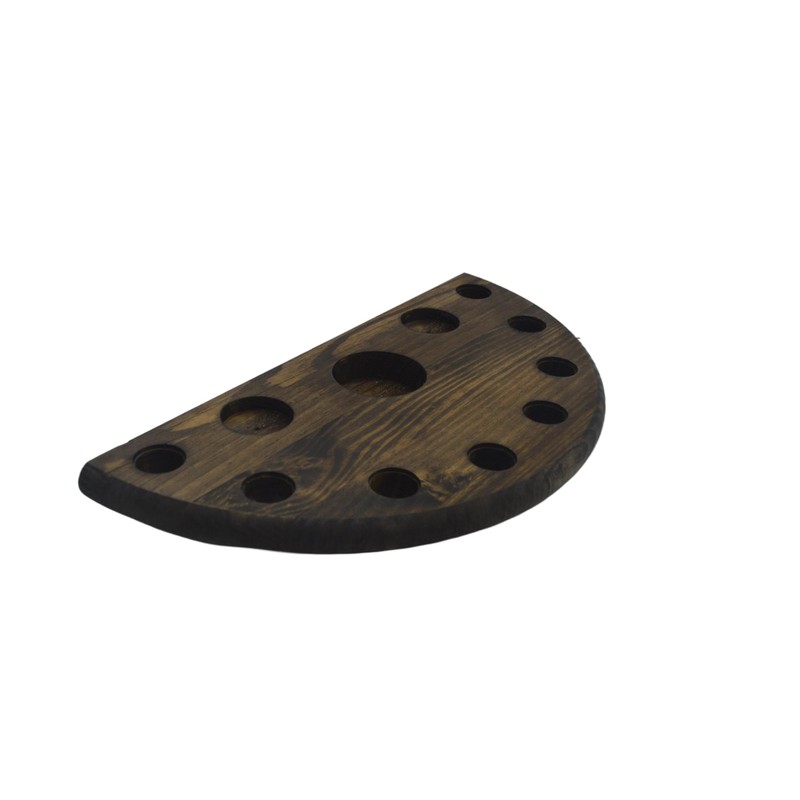 Bourbon Cork Display Half Moon Shape With Light and Glass