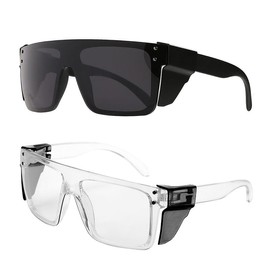 BingKing Safety SUNGlasses Unisex Anti-Scratch Protective  Impact Resistant Lens Eyewear with ANSI Z87.1 Shooting and Laboratory