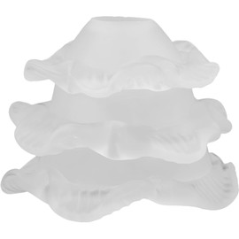 OSALADI Clear Frosted Flower Glass Shade Lily Lamp Replacement Shades Bell Shaped Light Fixture Globe Cover Ball Lampshade Cover for Wall Sconce Pendant Light E14