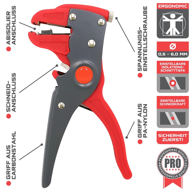 SmartPack AZ001 Automatic Wire Stripper, Stripper for All Flexible and