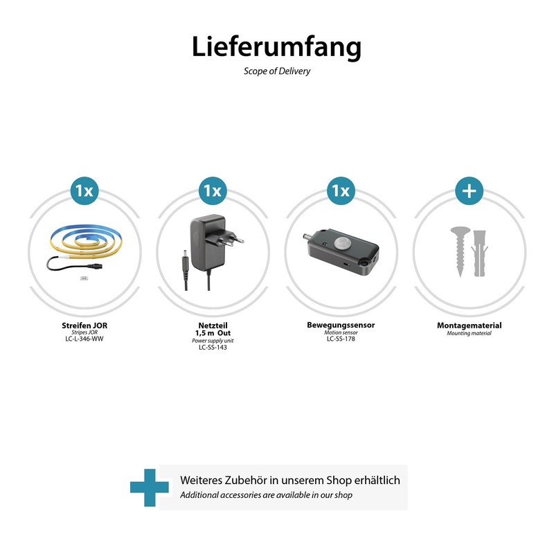 ledscom.de Jor COB LED Strip 100.0 cm Flat Warm White