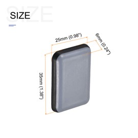 METALLIXITY PTFE Furniture Slider Gliders (35x25mm) 12Pcs, Rectangle Self-Adhesive Floor Protector Pads - for Furniture Carpets