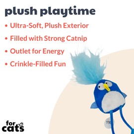 Huxley & Kent Chirpy Cat Toy - Bluebird - Interactive Toy for Cats