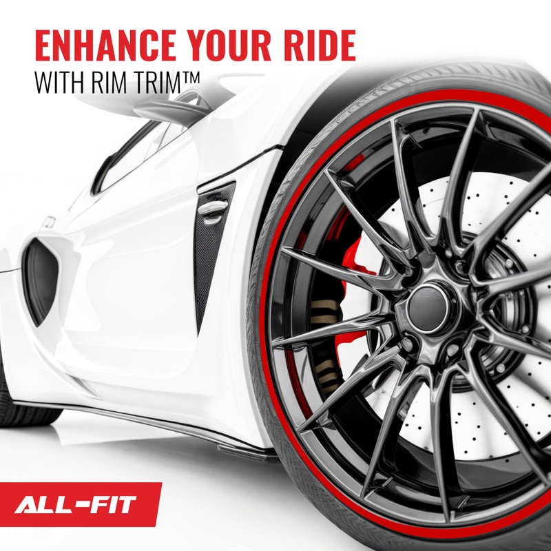 All-Fit Rim Trim Wheel Protection Strips for Curb Rash Prevention