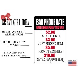 Rogue River Tactical Funny Sarcastic Metal Tin Sign Wall Decor Man Cave Bar Phone Rates