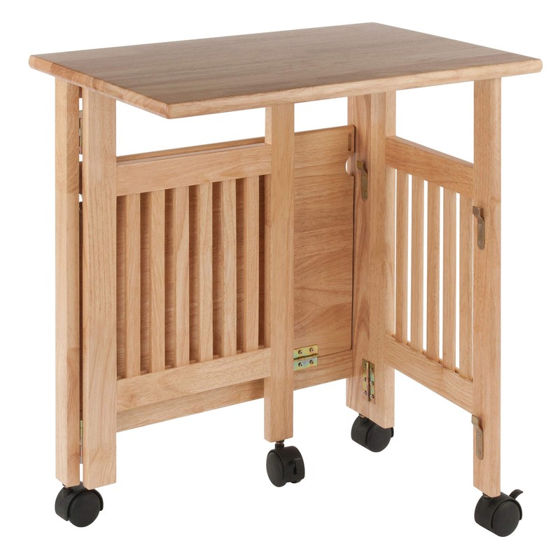 Winsome Mission 2-Shelf Wood Mobile Printer Stand, Brown (81628)