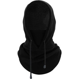Trifolium Balaclava Thermal Fleece Hood & Face Cover Outdoor Mulltifunction Windproof Winter Sports Face Mask - UK Brand (Balaclava 20221 Black OneSize)