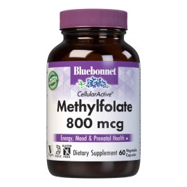 Bluebonnet Metilfolato 800 Mcg Suplemento Prenatal Vegano                                                                                             