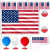 AhfuLife USA Flagge Set, Amerika Deko Set mit Amerikanische Flagge