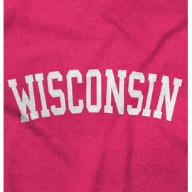Wisconsin Simple Traditional Classic Sweatshirt for Men or Women Heliconia