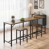 YATINEY 70.9" Bar Table and Chairs Set, Dining Table and