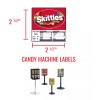 Unbranded (3) CANDY MACHINE STICKERS - LABELS - NUTRITION INFO