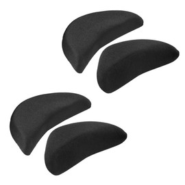 Samcos Toe Cushion, 2 Set, 4 Pieces, High Heels, Cushions, Shoe Sizing, Toe Care, Shoe Removal, For Shoes Shock Absorption, For Men and Women (Black)
