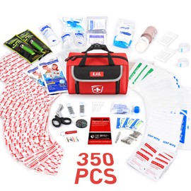First Aid Kit for Car, 350 Piece Survival Gear and Supplies for Car Home Travel Hiking, First Aid Kit Survival Kit, Waterproof Emergency Kit for Office, Camping, Sports, Outdoor Adventure, School