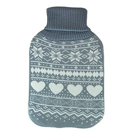 Hot Water Bottle Covers, Designed for Fashy Water Bottles, Hot or Cold (Hearts)