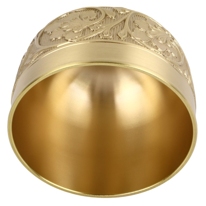 Brass Tea Cup Exquisite Embossed Patterns Retro European Small Coffee