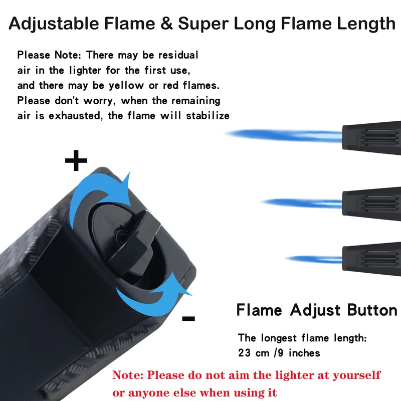 DOUBFIVSY Butane Torch Lighter, Refillable Kitchen Cooking Torch with Safety