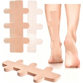 HBHGABIC Pre-Cut Kinesio Tape for Achilles Tendon, 12 Pack | Elastic Sports Taping Tape, Pre-Cut Type, Perfect for Marathon, Running, Kendo, Calf Support, Prevents Tears and Sprains, Prevent Injuries