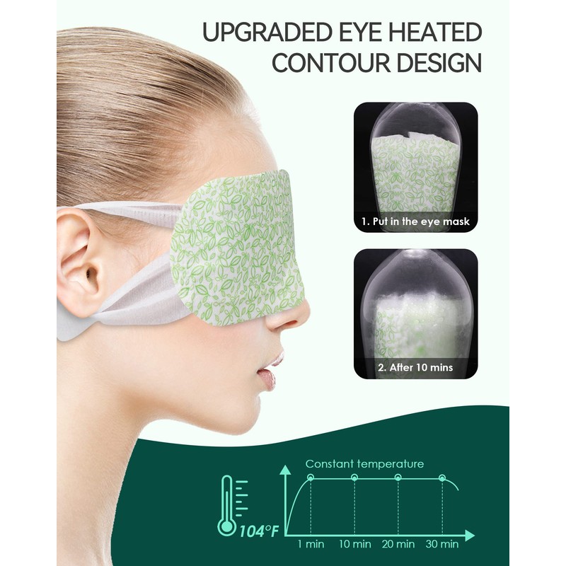 16 Packs Steam Eye Mask, Warming Eye Mask, Self-Heating Eye