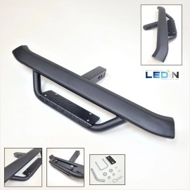 LEDIN For 2" Receiver Truck Heavy Duty Tow Hitch Step Bar Guard Drop Step Black Slant