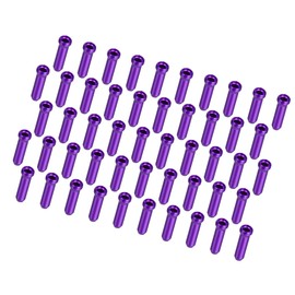 Hihaha Bike Brake Cable Cap/Inner Bicycle Bike Shifter Brake Gear Inner Cable Cap End Tips CrimpsAccessories forBike/Durable Aluminum Alloy/50Pcs Purple