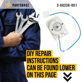 WP3-60336-001 Evaporator Fan Motor Whirlpool 3-60336-001 AP6007509 PS11740626 EVL209NBTQ00 MQU1556AEW MQF1656TEW00 EV201NXMQ05 MQF1656TEW00 EVL201NXRQ00 AQF1613TEW03 MQU2057AEW EV201NXMQ04