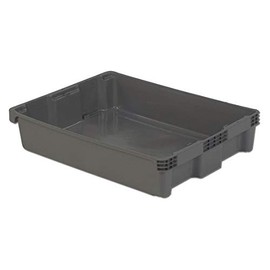 Stack and Nest Bin, 29-5/8 in L, Gray