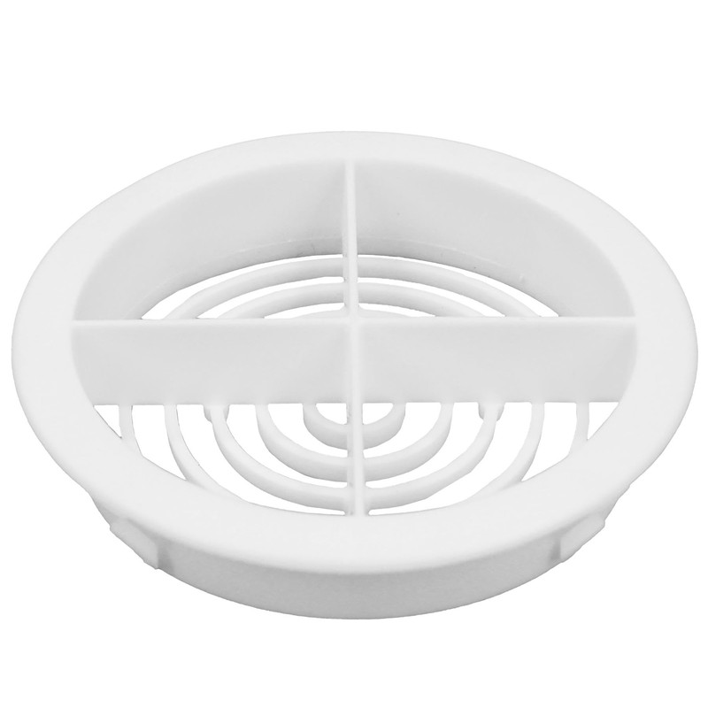 10 x White Plastic 70mm Round Soffit Air Vents/Upvc Push