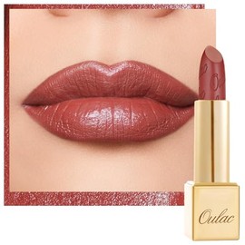 OULAC Lippenstift Metallic Glanz Finish, Terrakotta Langanhaltender Glitzer Lippenstifte, Feuchtigkeit und Glanz f√ºr die Lippen, Intensive Farbe Feine Textur, Vegan, 4.3g (GM05) Spice up