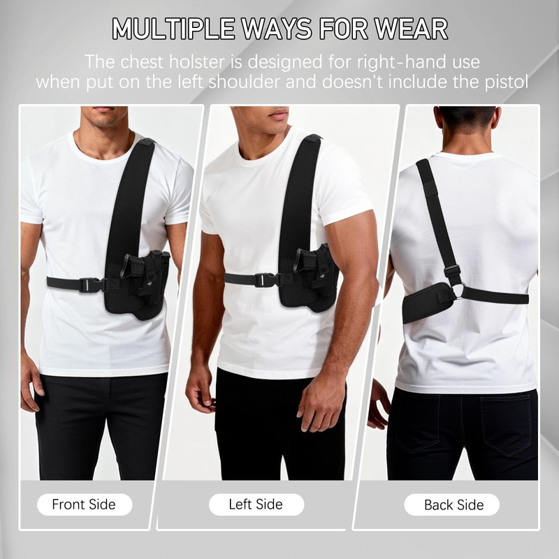 AIKATE Shoulder Holster for 9mm, Gun Shoulder Holster for Men