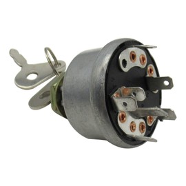Ignition Key Switch 4 Position Fits for Ford Tractor 4400 445 445A 445C 445D #D5NN11N572A D1NN11603B E7NN11N501AC 81871583 82849085 11000960
