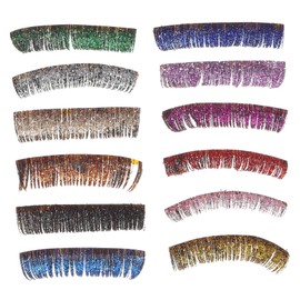 Ipetboom 30pairs Glitter False Eyelashes Makeup Extensions for Cosplay and Parties Random Colors Skin-friendly Easy to Remove