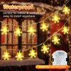 Ninonly Lichterkette Weihnachten, 7.5M 50 LED Lichterketten Schneeflocke Weihnachtsdeko, 8