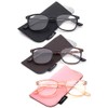 Newbee Fashion 3 Pairs Slim Square Light Frame Reading Glasses