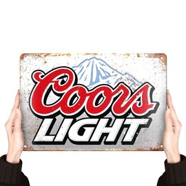 Clolinse Coors Light Beer Signs Man Cave Decor | Bar Vintage Metal Tin Signs | Garage Retro Home decor | Wall Poster Funny Cool Things Stuff For House Shop Room Coffee 8 * 12 Inch