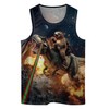 Zenzenze Funny Sloth Dinosaur Men's Tank Tops Summer Sleeveless Tee