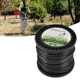 Haofy Trimmer Line Shaped, 3.3mm String Trimmer Line Quadrate Black Trimmer Line for Most Lawn Mowers Farm(50m)