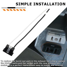 Fospectra S99270982 Receptacle Exhaust Fan Replacement, Compatible with B40BNB, B40DB, B40DV, B40VD, B41BNB, B41DB, B41DV, B42DVB, SB50B43C - Bathroom Fan Wiring Outlet Part