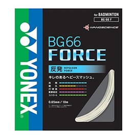 Yonex Badminton Strings BG66F-2 (0.65 mm) BG66F-2 White Roll 666.6 yd (200 m)